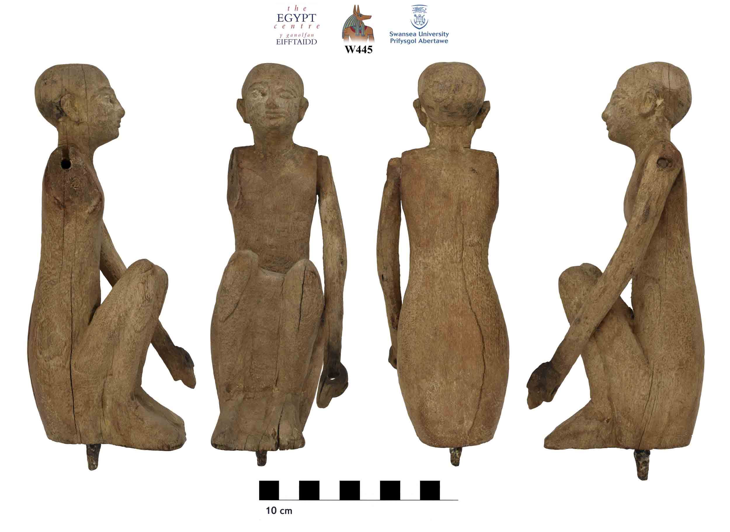 Image for: Wooden funerary figure roasting a fowl